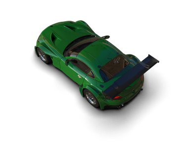 Race car isolated on white background. 3d rendering - illustration
