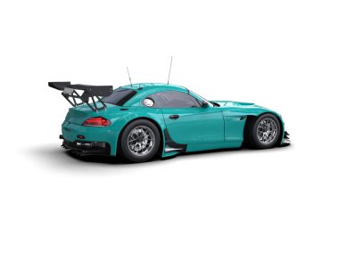 Race car isolated on white background. 3d rendering - illustration
