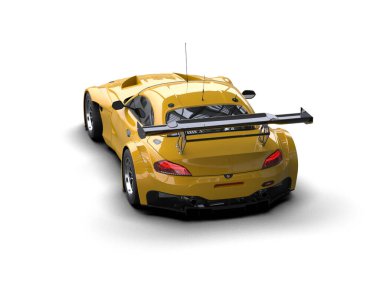 Race car isolated on white background. 3d rendering - illustration