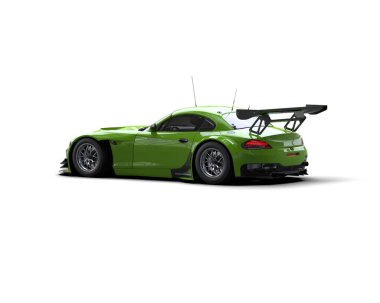 Race car isolated on white background. 3d rendering - illustration