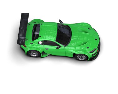Race car isolated on white background. 3d rendering - illustration