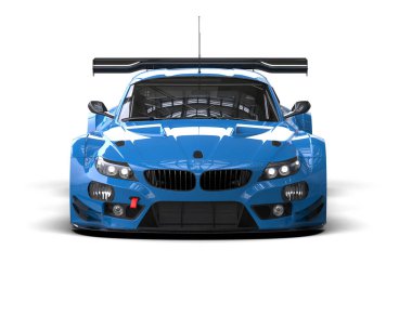 Race car isolated on white background. 3d rendering - illustration