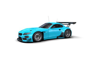 Race car isolated on white background. 3d rendering - illustration