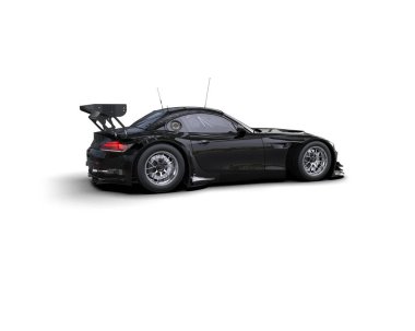 Race car isolated on white background. 3d rendering - illustration