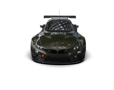 Race car isolated on white background. 3d rendering - illustration