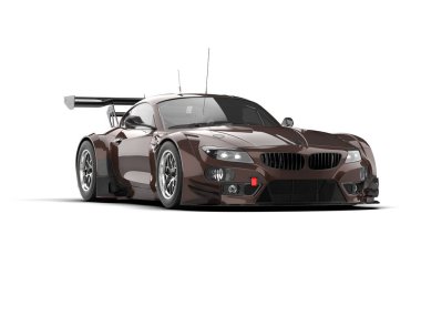 Race car isolated on white background. 3d rendering - illustration