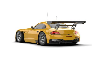 Race car isolated on white background. 3d rendering - illustration