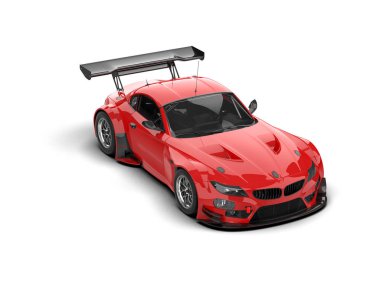 Race car isolated on white background. 3d rendering - illustration