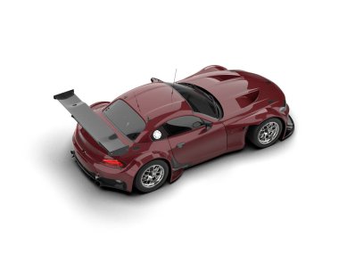 Race car isolated on white background. 3d rendering - illustration