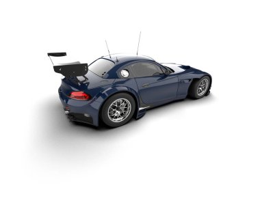 Race car isolated on white background. 3d rendering - illustration