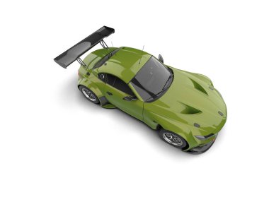 Race car isolated on white background. 3d rendering - illustration