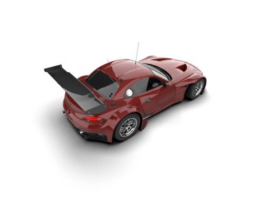Race car isolated on white background. 3d rendering - illustration