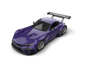 Race car isolated on white background. 3d rendering - illustration