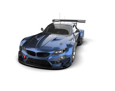 Race car isolated on white background. 3d rendering - illustration