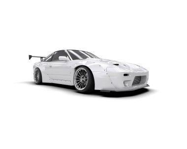 Race car isolated on white background. 3d rendering - illustration
