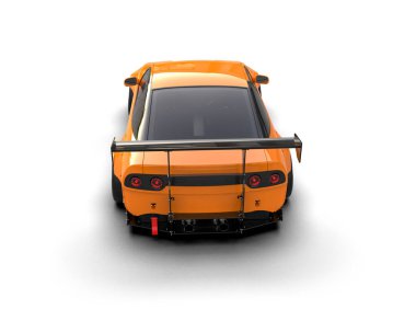 Race car isolated on white background. 3d rendering - illustration