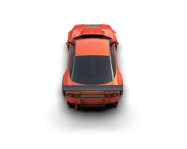 Race car isolated on white background. 3d rendering - illustration