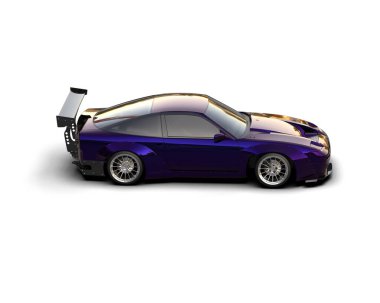 Race car isolated on white background. 3d rendering - illustration