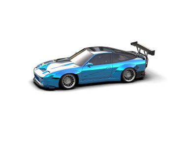 Race car isolated on white background. 3d rendering - illustration