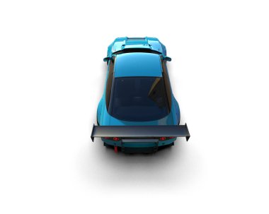 Race car isolated on white background. 3d rendering - illustration