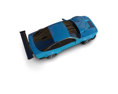 Race car isolated on white background. 3d rendering - illustration
