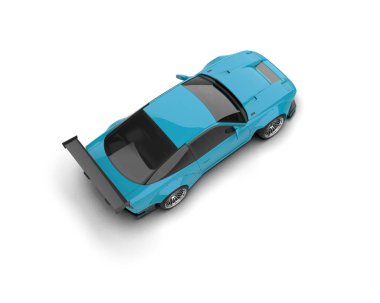 Yarış arabası arka planda izole edilmiş. 3d görüntüleme - illüstrasyon