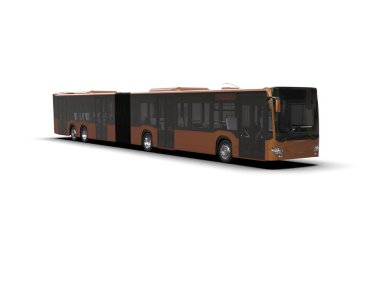 modern şehir otobüsü beyaz arka planda izole edildi, toplu taşıma.