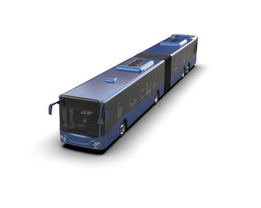 modern şehir otobüsü beyaz arka planda izole edildi, toplu taşıma.