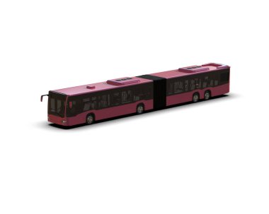 modern şehir otobüsü beyaz arka planda izole edildi, toplu taşıma.