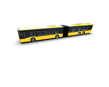 modern şehir otobüsü beyaz arka planda izole edildi, toplu taşıma.