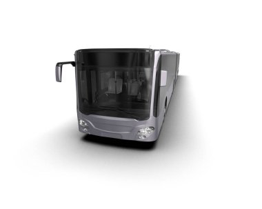 modern şehir otobüsü beyaz arka planda izole edildi, toplu taşıma.