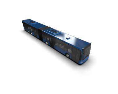 modern şehir otobüsü beyaz arka planda izole edildi, toplu taşıma.