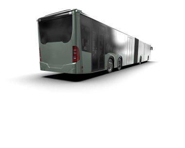 modern şehir otobüsü beyaz arka planda izole edildi, toplu taşıma.