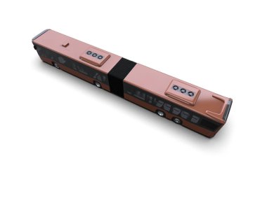 modern şehir otobüsü beyaz arka planda izole edildi, toplu taşıma.