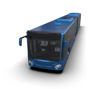 modern şehir otobüsü beyaz arka planda izole edildi, toplu taşıma.