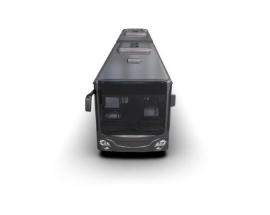 modern şehir otobüsü beyaz arka planda izole edildi, toplu taşıma.