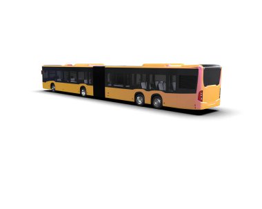 modern şehir otobüsü beyaz arka planda izole edildi, toplu taşıma.