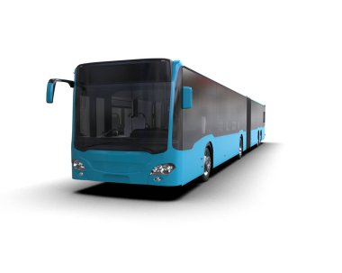 modern şehir otobüsü beyaz arka planda izole edildi, toplu taşıma.
