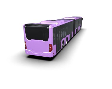 modern şehir otobüsü beyaz arka planda izole edildi, toplu taşıma.