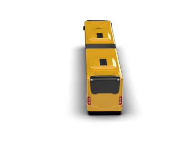 modern şehir otobüsü beyaz arka planda izole edildi, toplu taşıma.