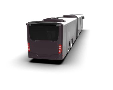 modern şehir otobüsü beyaz arka planda izole edildi, toplu taşıma.
