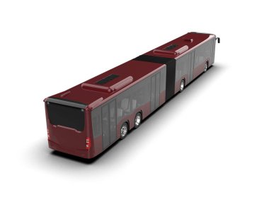 modern şehir otobüsü beyaz arka planda izole edildi, toplu taşıma.