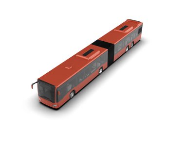 modern şehir otobüsü beyaz arka planda izole edildi, toplu taşıma.