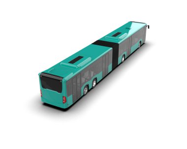 modern şehir otobüsü beyaz arka planda izole edildi, toplu taşıma.