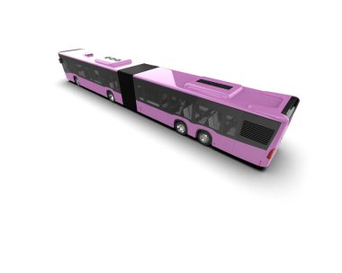 modern şehir otobüsü beyaz arka planda izole edildi, toplu taşıma.