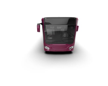 modern şehir otobüsü beyaz arka planda izole edildi, toplu taşıma.