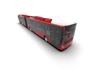 modern şehir otobüsü beyaz arka planda izole edildi, toplu taşıma.
