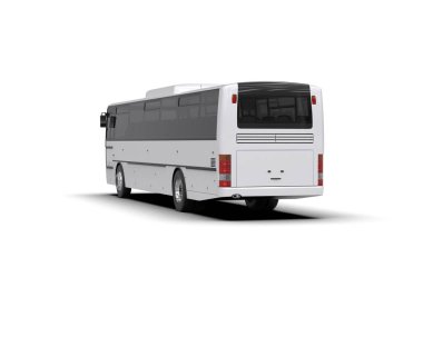 modern şehir otobüsü beyaz arka planda izole edildi, toplu taşıma.