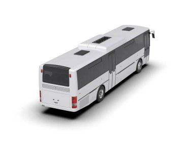 modern şehir otobüsü beyaz arka planda izole edildi, toplu taşıma.