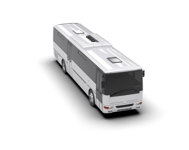 modern şehir otobüsü beyaz arka planda izole edildi, toplu taşıma.